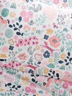 Pottery Barn Kids Sasha's Garden Organic Twin Sheet Set & Pillowcases